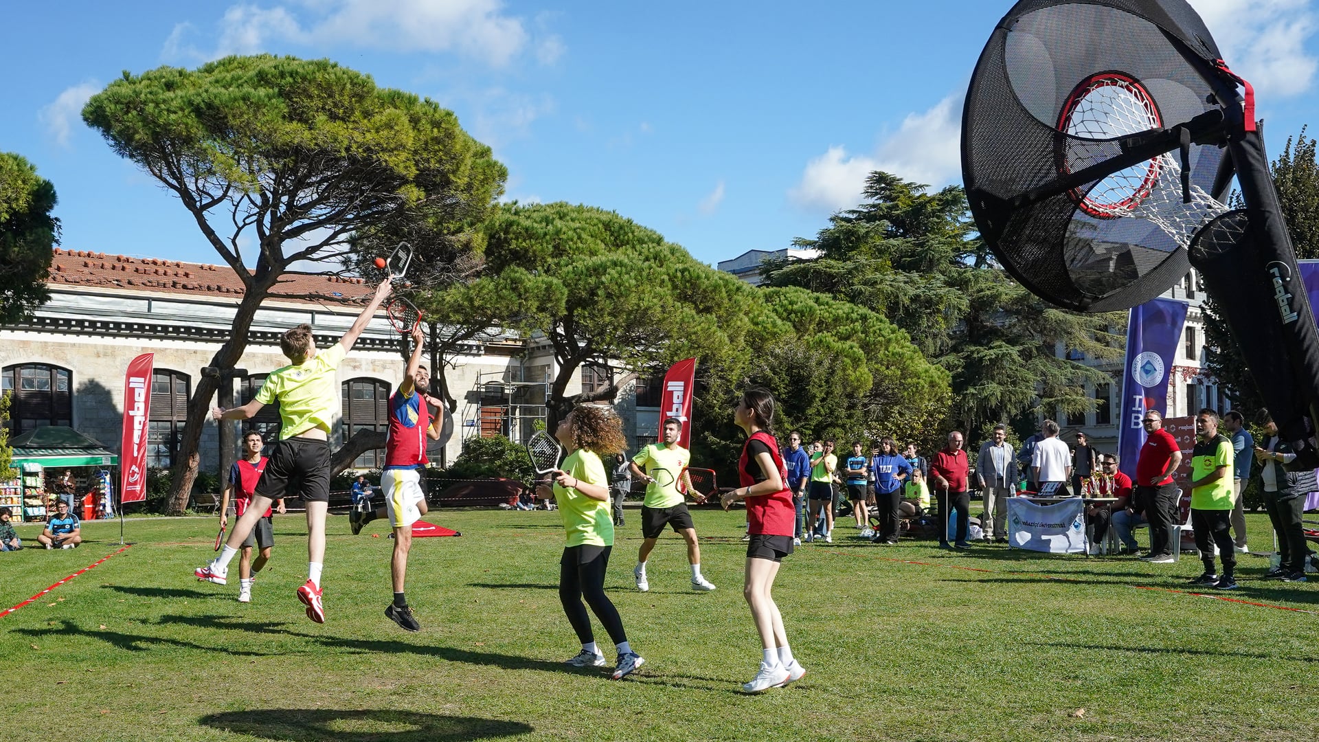 Raqball players in action