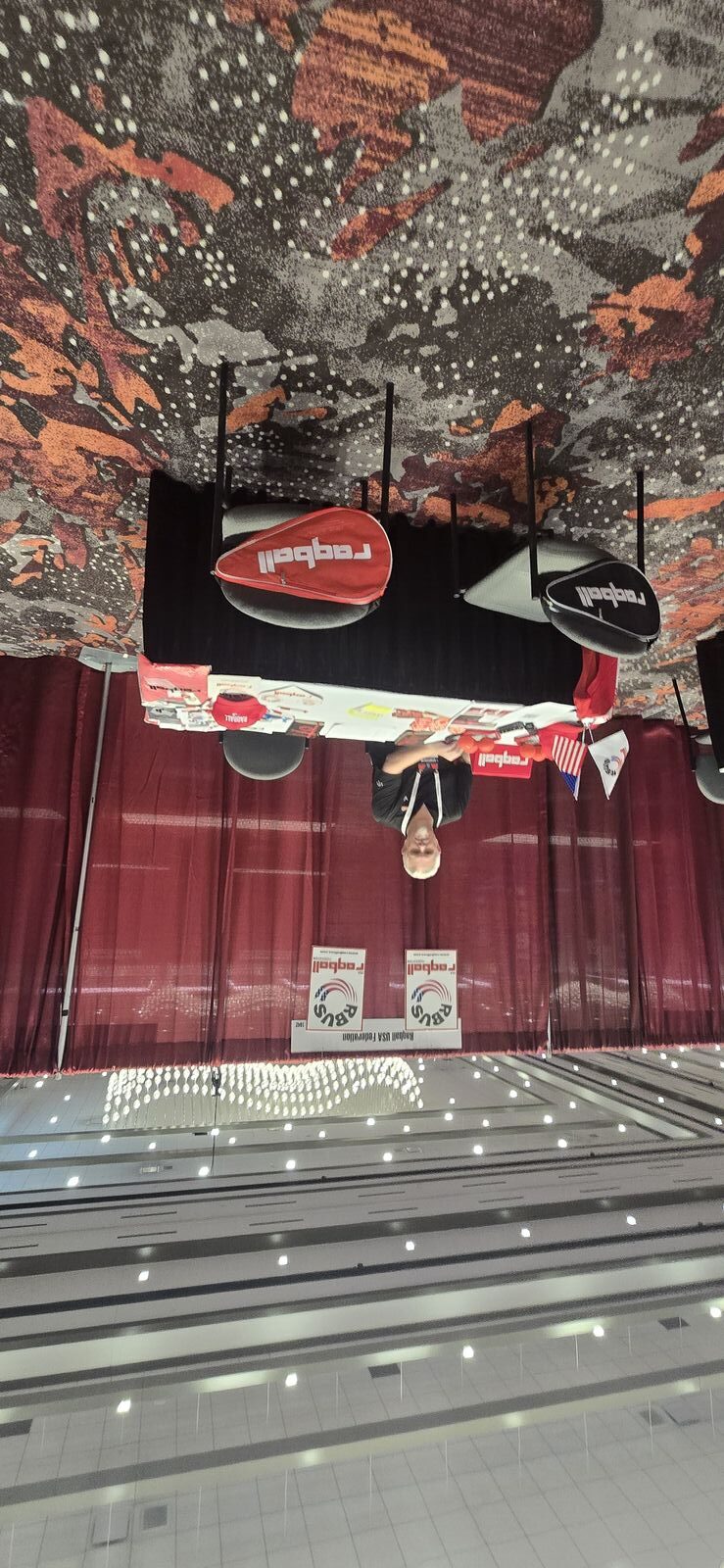 Raqball goal unit display at the symposium